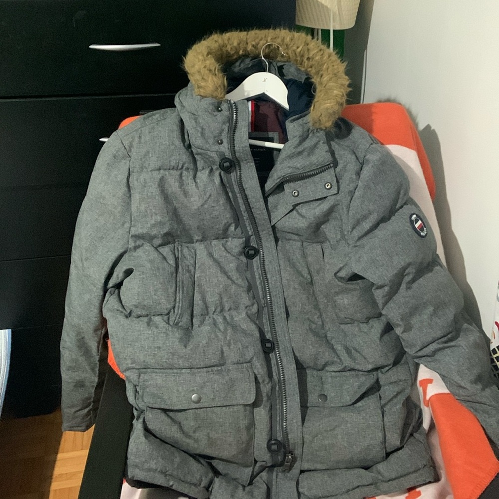 Man winter jacket very warm and light